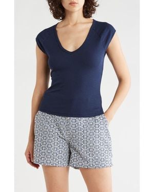 Sanctuary Raglan Sleeve V-Neck Top - Blue