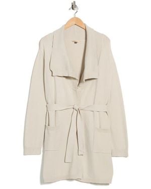 NYDJ Sweater Wrap Coat - Natural