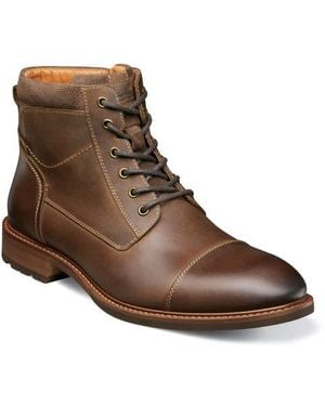 Florsheim Lodge Cap Toe Lace-Up Boot - Brown
