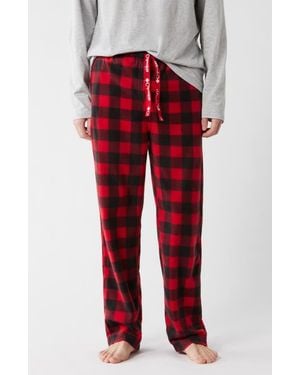 Columbia Brushed Flannel Pajama Bottoms - Red