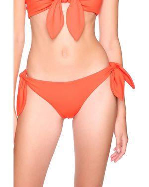 Susana Monaco Adjustable Tie Bikini Bottoms - Red
