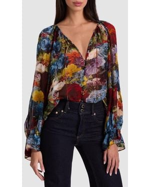 Alice + Olivia Josephine Blouse - Blue