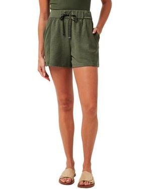 Travis Mathew Cloud High Waist French Terry Shorts - Green