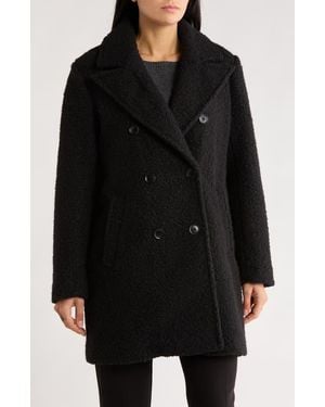 BCBGeneration Missy Double Breasted Bouclé Coat - Black