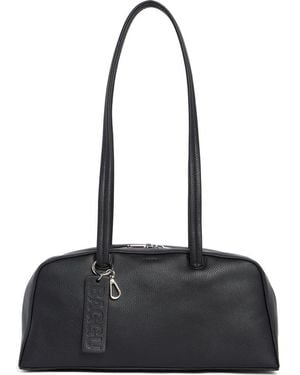 BAGGU Recycled Leather Bowler Bag - Black