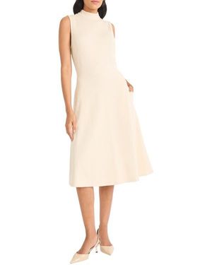 Maggy London Marled Knit Midi Dress - White