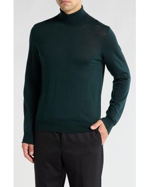 Bruno Magli Merino Wool Turtleneck Sweater - Green