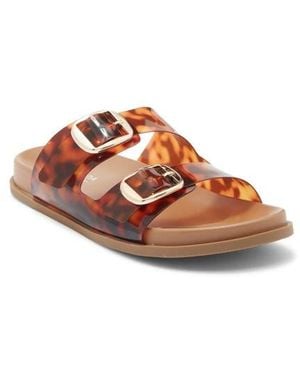 Top Moda Daniela Clear Double Strap Slide Sandal - Multicolor
