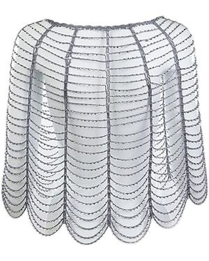 Saachi Beaded Capelet - Metallic