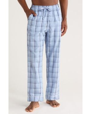 Tahari Plaid Pajama Pants - Blue