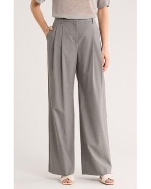 Twp Sulli Pleated Stretch Wool Pants - Gray