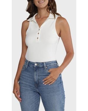 Matty M Eliza Polo Tank Top - Blue