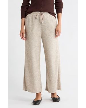 Max Studio Crop Drawstring Pants - Natural