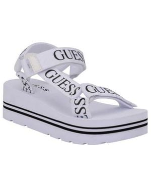 Guess Avin Platform Sandal - White