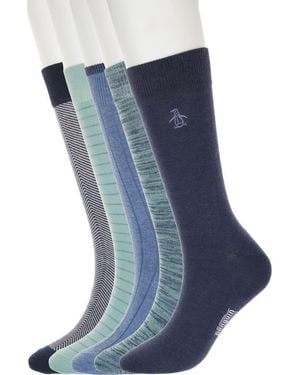 Original Penguin Assorted 3-Pack Crew Socks - Blue