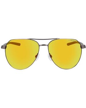 Nike Club Nine 60Mm Polarized Aviator Sunglasses - Yellow