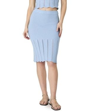 French Connection Nellis Knit Pencil Skirt - Blue