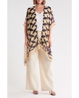 Rachel Roy Print Ruana - Natural