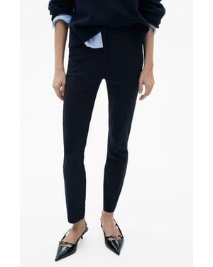 Mango Crop Skinny Pants - Blue