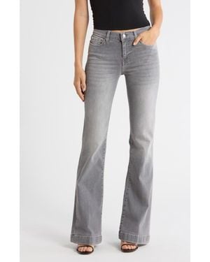 7 For All Mankind Dojo Mid Rise Flare Jeans - Gray