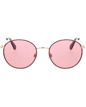 BCBGeneration 50Mm Glitter Rim Round Sunglasses - Pink
