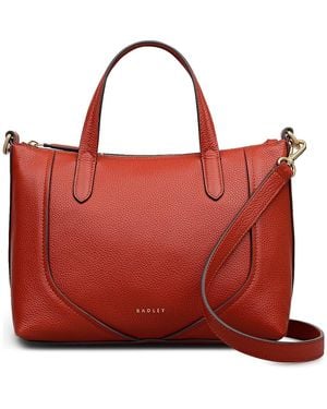 Radley Small Wood Pebbled Leather Satchel - Red