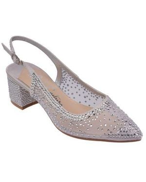 Lady Couture Demin Slingback Pump - White