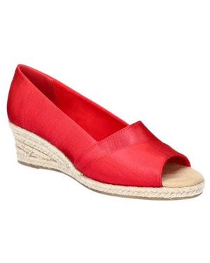 Easy Street Jasper Espadrille Wedge Pump - Red