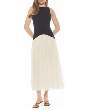 Alexia Admor Dorian Halter Neck Midi Dress - Natural