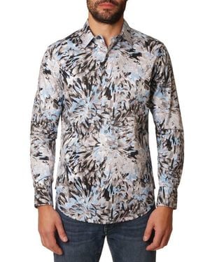 Robert Graham Buron Long Sleeve Woven Shirt - Gray