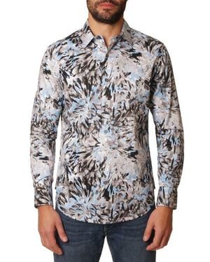 Robert Graham Buron Long Sleeve Woven Shirt - Gray