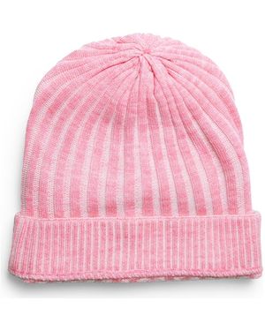 Saachi Slouchy Rib Knit Beanie - Pink