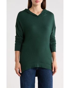 Go Couture High-Low Hoodie - Green