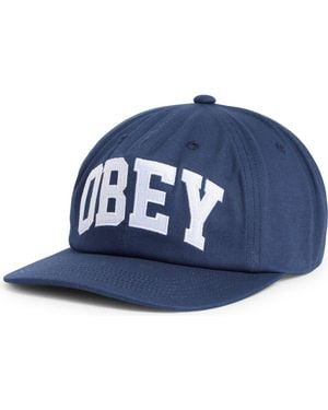 Obey Collegiate Snapback Hat - Blue