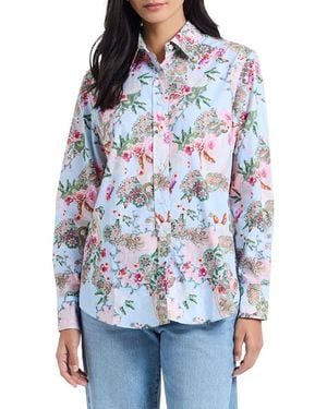 Robert Graham Carrie Long Sleeve Woven Shirt - Blue