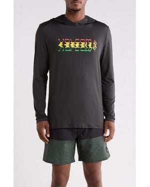 Volcom Crawdad Melted Logo Hoodie - Gray