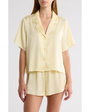 Abound Satin Shortie Pajamas - Yellow