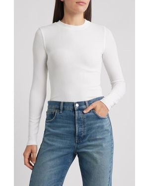 FRAME The Rib Crewneck Top - Blue