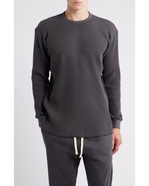 Standard Issue Thermal Knit Long Sleeve T-Shirt - Gray
