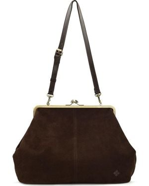 Patricia Nash Serafina Large Frame Leather Crossbody Bag - Brown