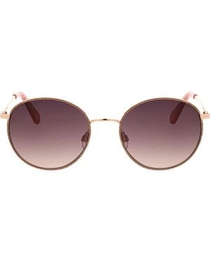 BCBGeneration 50Mm Glitter Rim Round Sunglasses - Purple