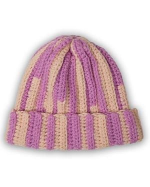 Saachi Two-Tone Slouchy Beanie - Pink