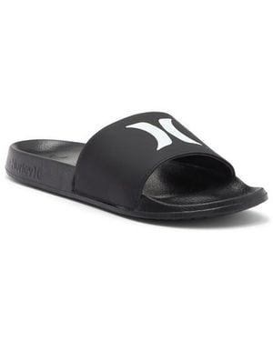 Hurley Logo Slide Sandal - Black