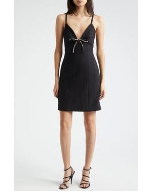 Cinq À Sept Adele Embellished Bow Minidress - Black