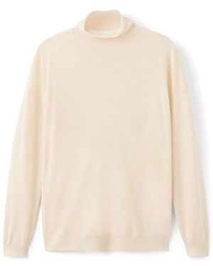 Mango Turtleneck Sweater - White