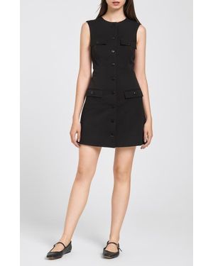 Wayf Amal Button-Up Minidress - Black