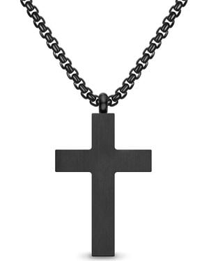 EDFORCE Cross Pendant Necklace - White