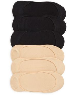 Hue Ultra Low 6-Pack Liner Socks - Black