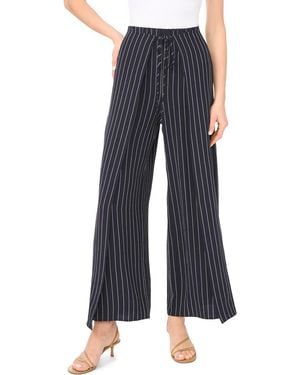 Halogen® Tie Front Overlay Wide Leg Pants - Blue