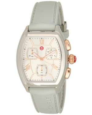 Michele Releve Sport Silicone Strap Watch, 35Mm - Gray